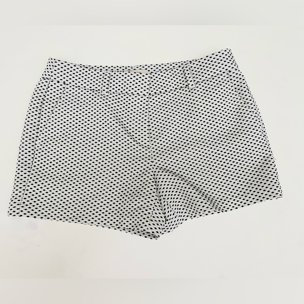 LOFT Black and White Patterned Women Shorts